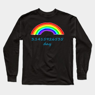 Rainbow and Pi Day Long Sleeve T-Shirt